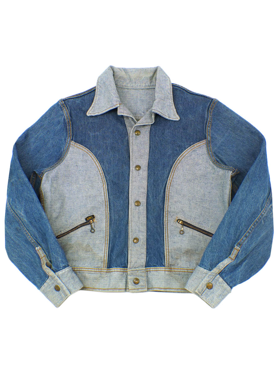 70's Lee 切り替えデザイン リバーシブル デニムジャケット 実寸(38位