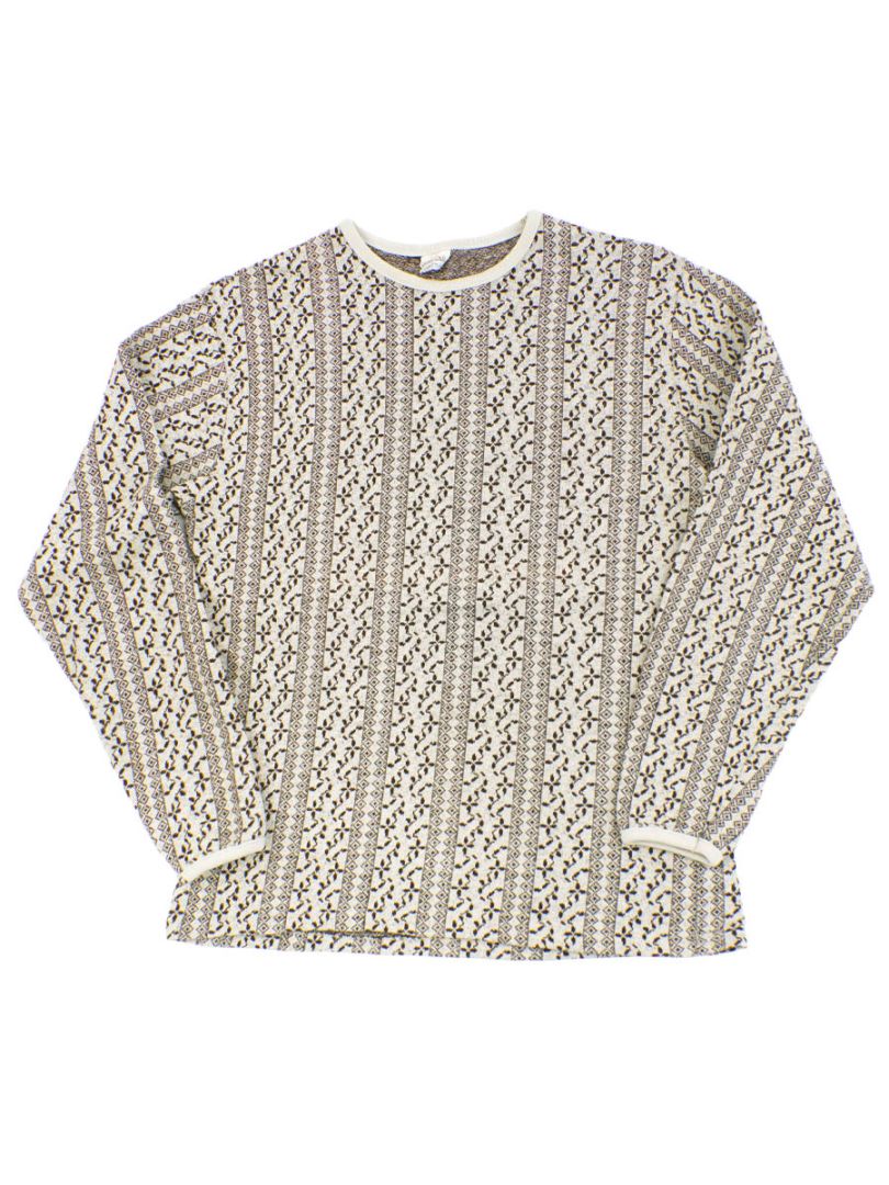 70's Career Club ジャガード織り ロングスリーブTシャツ 表記(M
