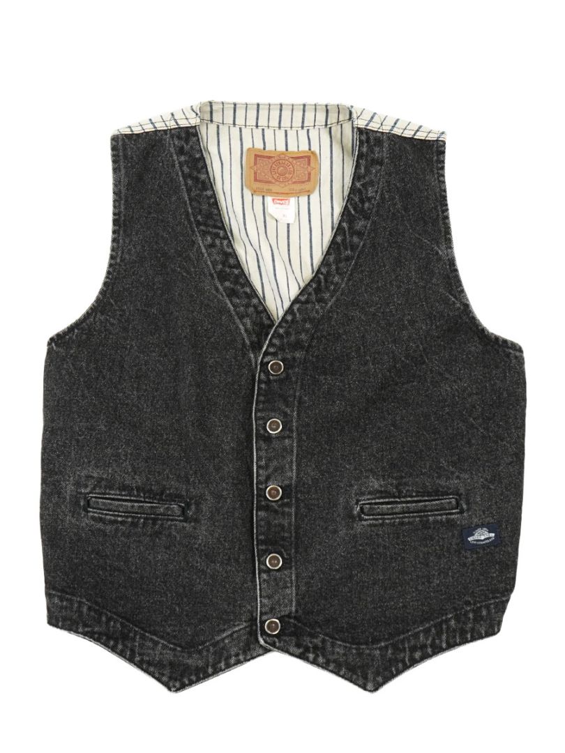 80's Levi's Silver Tab バックル付き 切り替え デニムベスト 表記(XL
