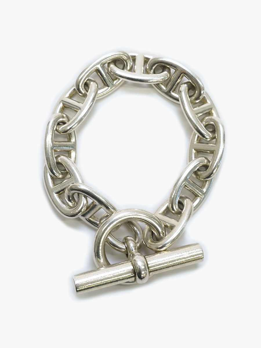 VINTAGE HERMES CHAINE D'ANCRE BRACELET TGM (11LINK)