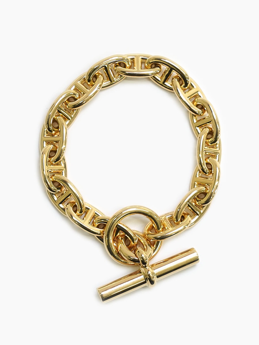 VINTAGE HERMES CHAINE D'ANCRE BRACELET MM (16LINK) YG | すべての