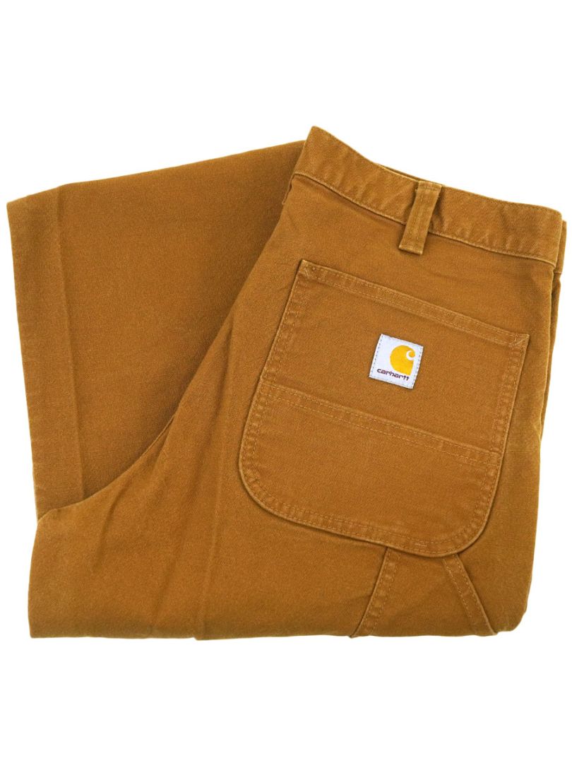 CARHARTT DUCK UTILITY WORK PANTS BROWN (SIZE.W33 L30) MADE IN