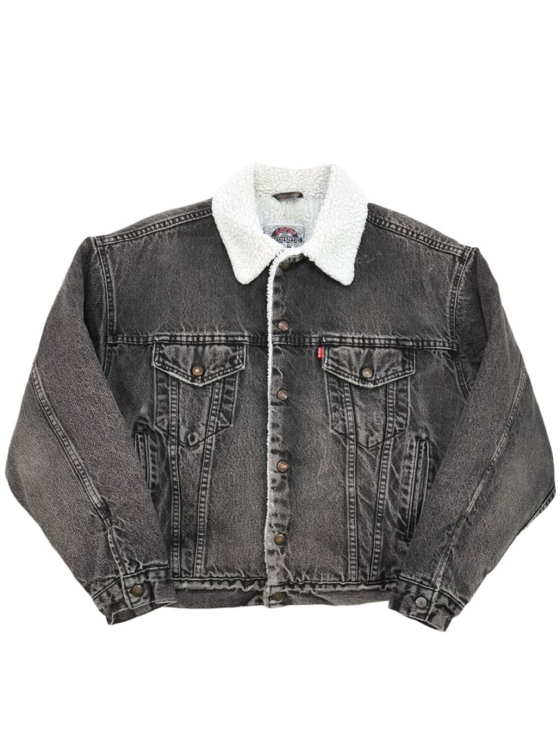 90'S LEVI'S 70609 BOA LINED DENIM JACKET (SIZE.MEDIUM) MADE IN USA