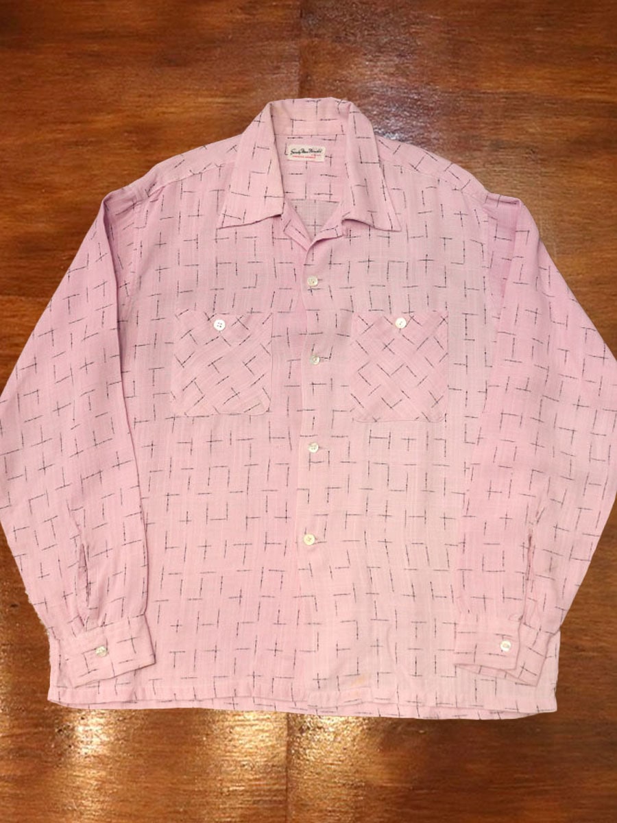 1950s L/S ROCKABILLY SHIRT , Size L