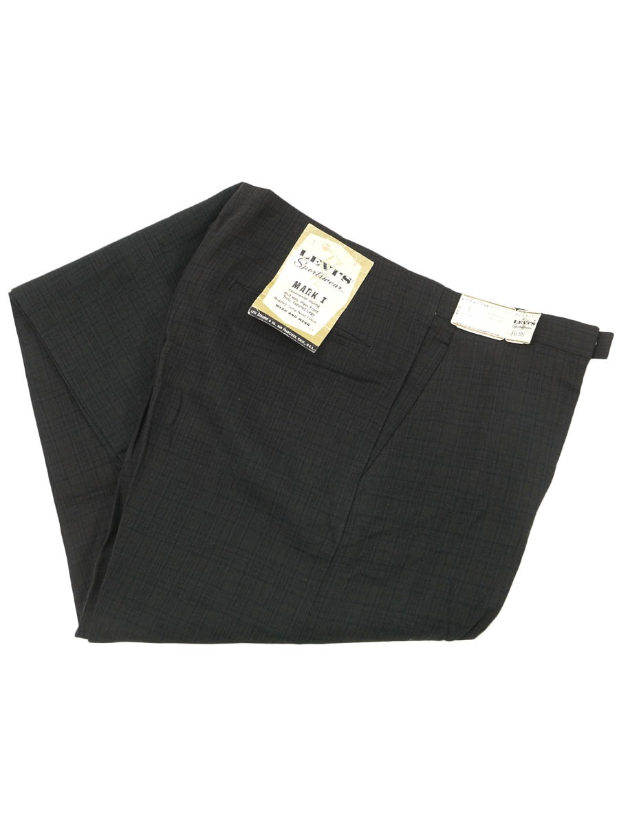 60'S LEVI'S SPORTSWEAR MARK I PLAID SLACKS (SIZE.W33 L34) NOS