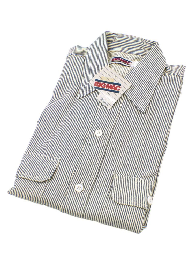 ’80s BIG MAC HICKORY WORK SHIRT 80'S BIG MAC HICKORY STRIPE WORK SHIRT (SIZE.MEDIUM) NOS | すべて