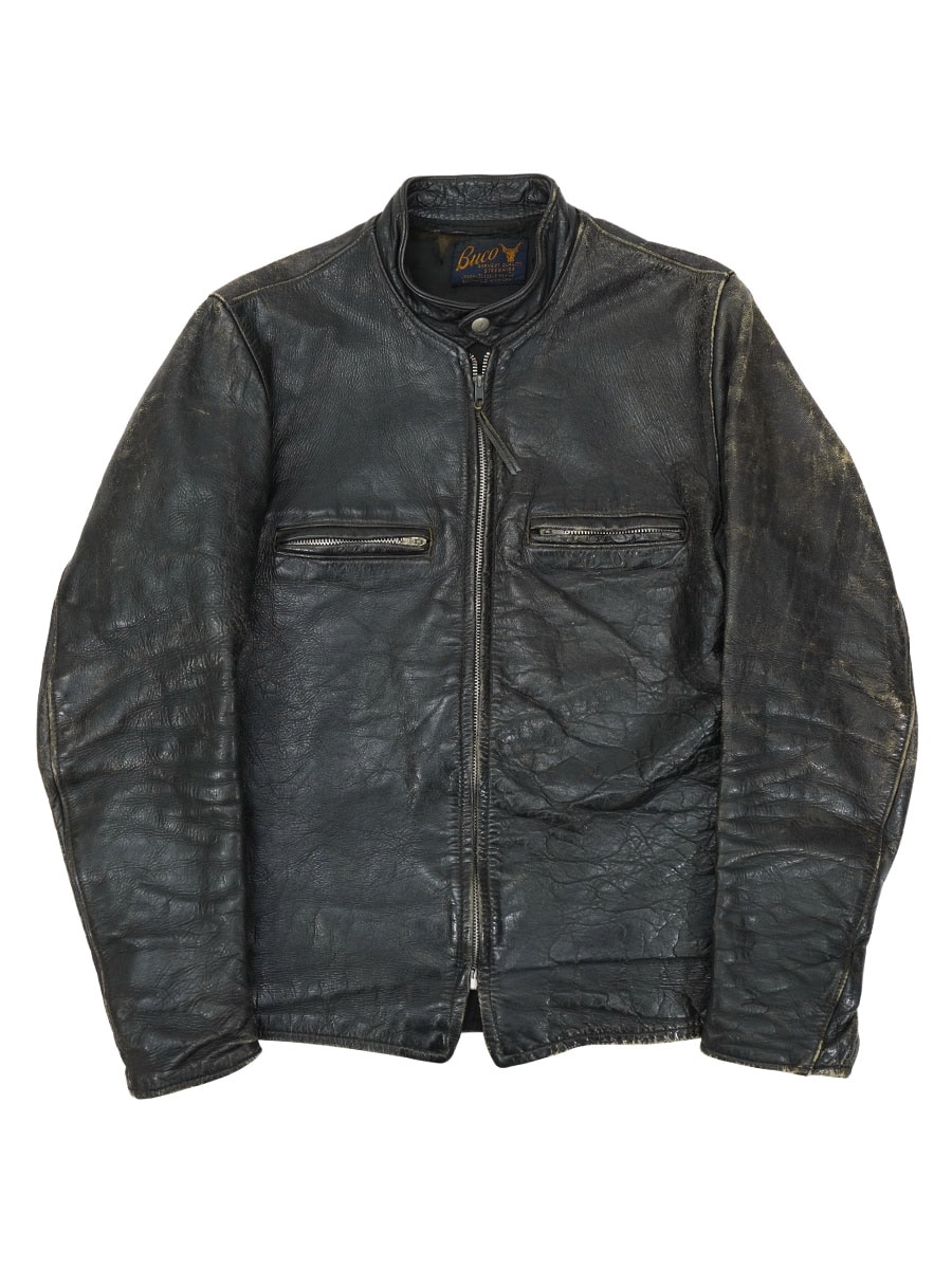 50'S BUCO J-100 SINGLE BREASTED LEATHER JACKET (APPROX.38)