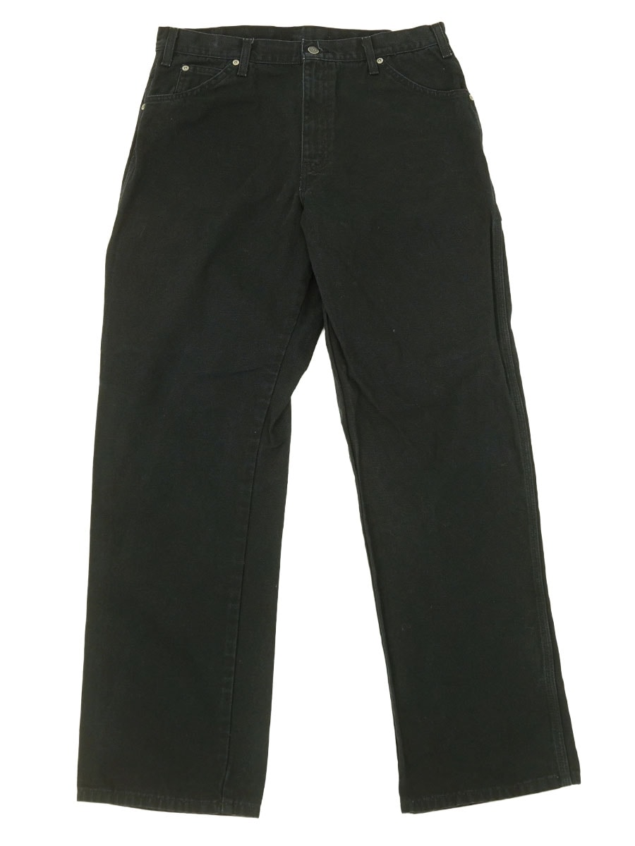 DICKIES DUCK PAINTER PANTS BLACK (SIZE.W36 L32) MADE IN MEXICO