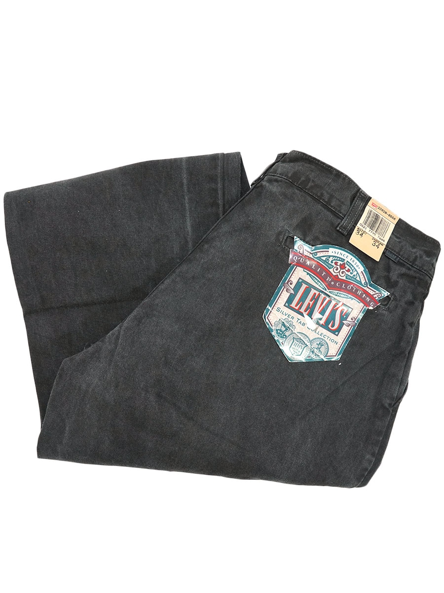 90'S～ LEVI'S SILVER TAB COLLECTION DOUBLE PLEATS TWILL TROUSERS (SIZE.W34 L34) MADE IN USA NOS