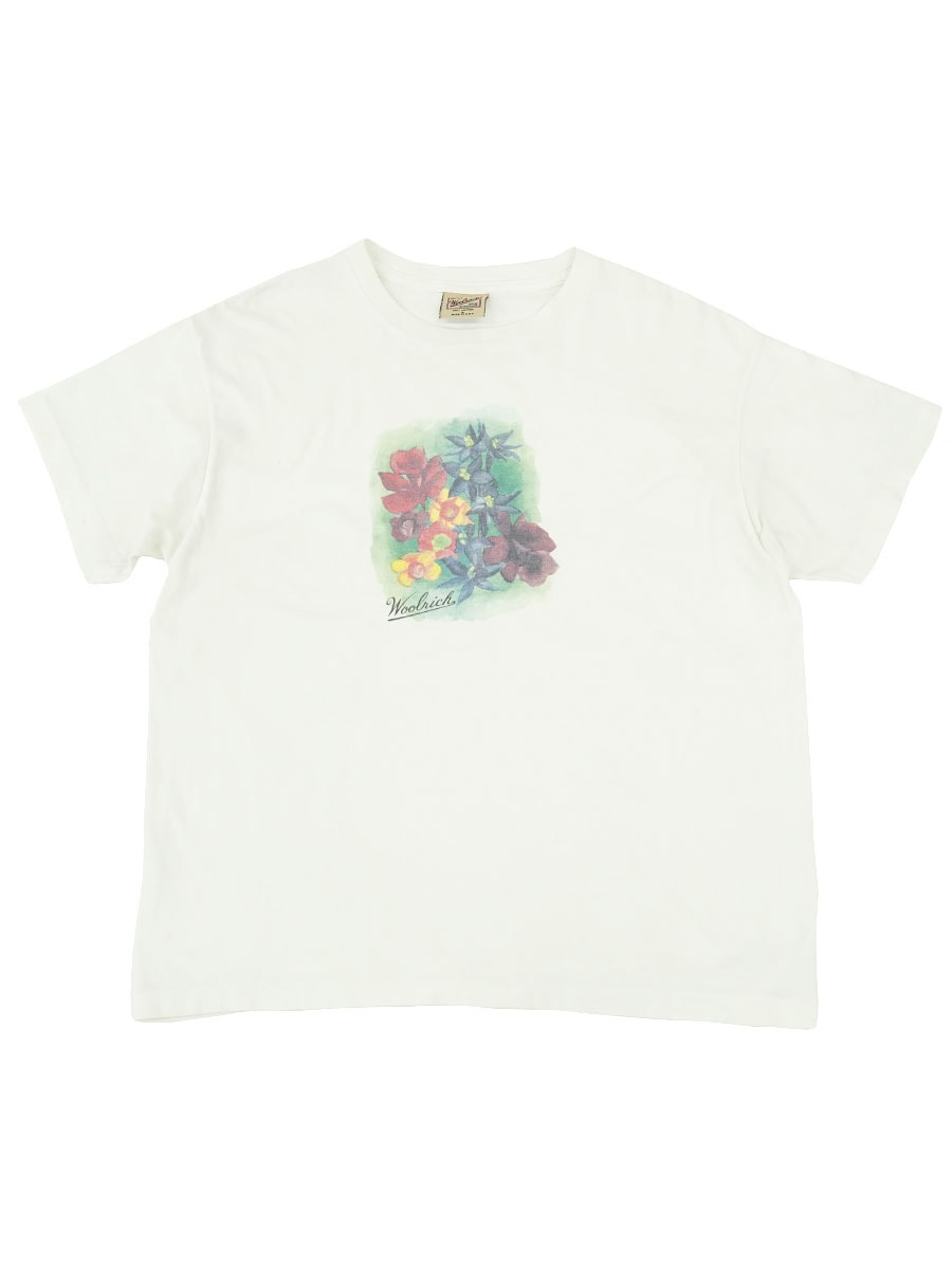 90'S～ WOOLRICH ''FLOWER'' 100% COTTON T SHIRT (SIZE. LARGE) MADE IN USA