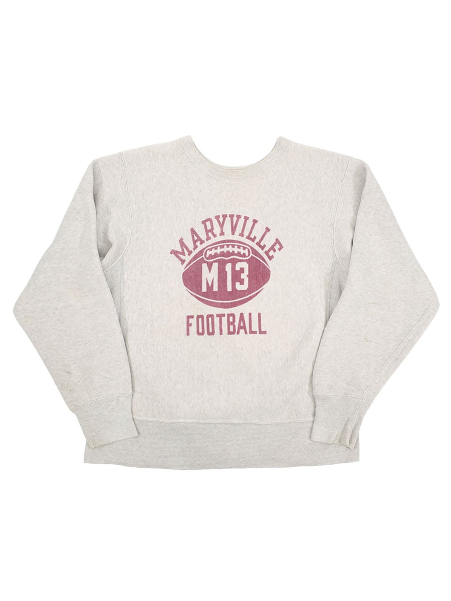 60'S CHAMPION ''MARYVILLE FOOTBALL'' WATER PRINT SWEAT SHIRT (SIZE.MEDIUM) TATAKI TAG