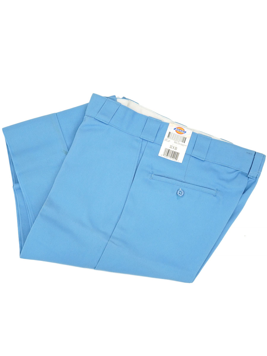 90'S DICKIES 874LB WORK PANTS LIGHT BLUE (SIZE. W34 L30) NOS