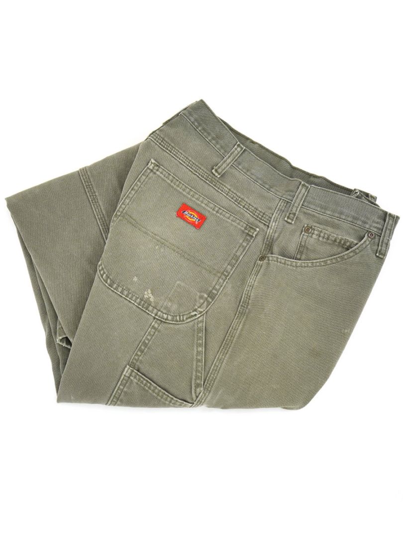 DICKIES DUCK PAINTER PANTS OLIVE (SIZE. W32 L30) MADE IN MEXICO