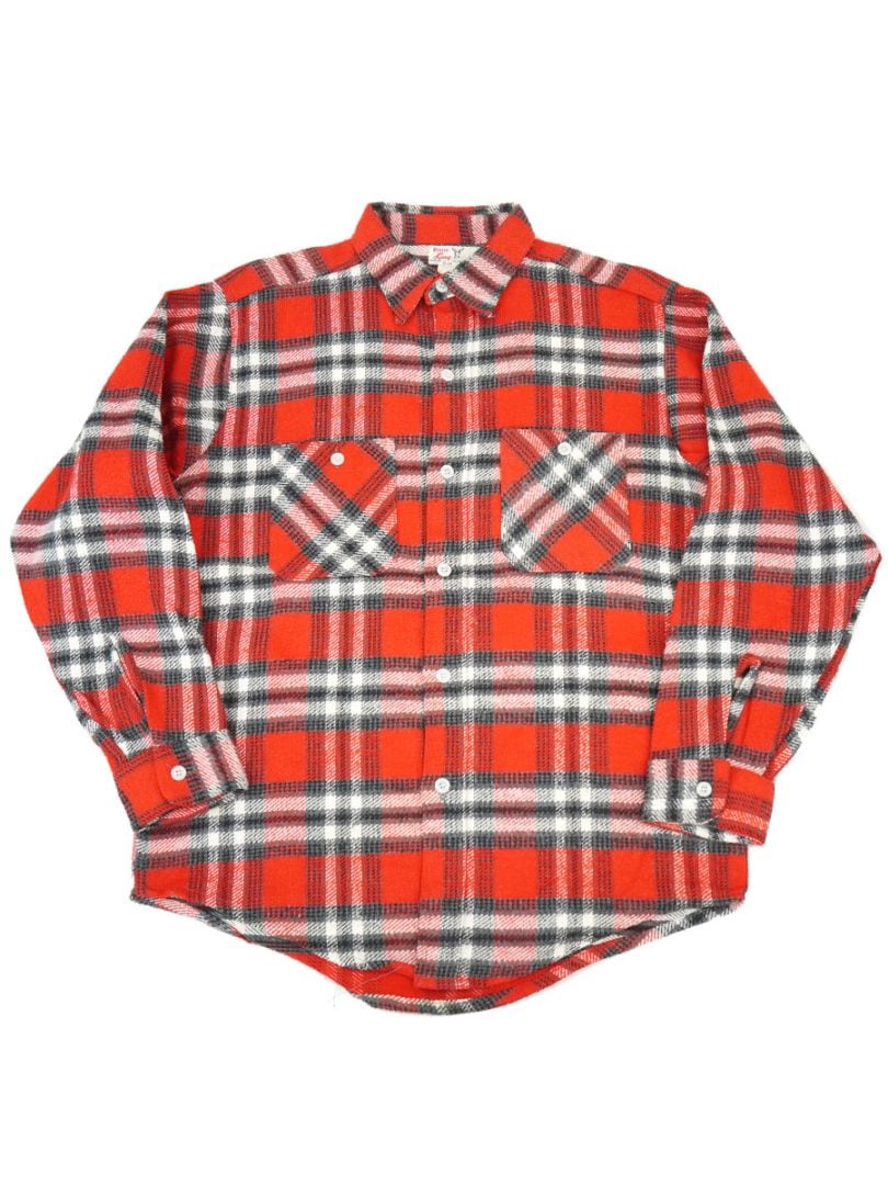 60's WINTER KING HEAVY FLANNEL SHIRT (SIZE. 16) NOS