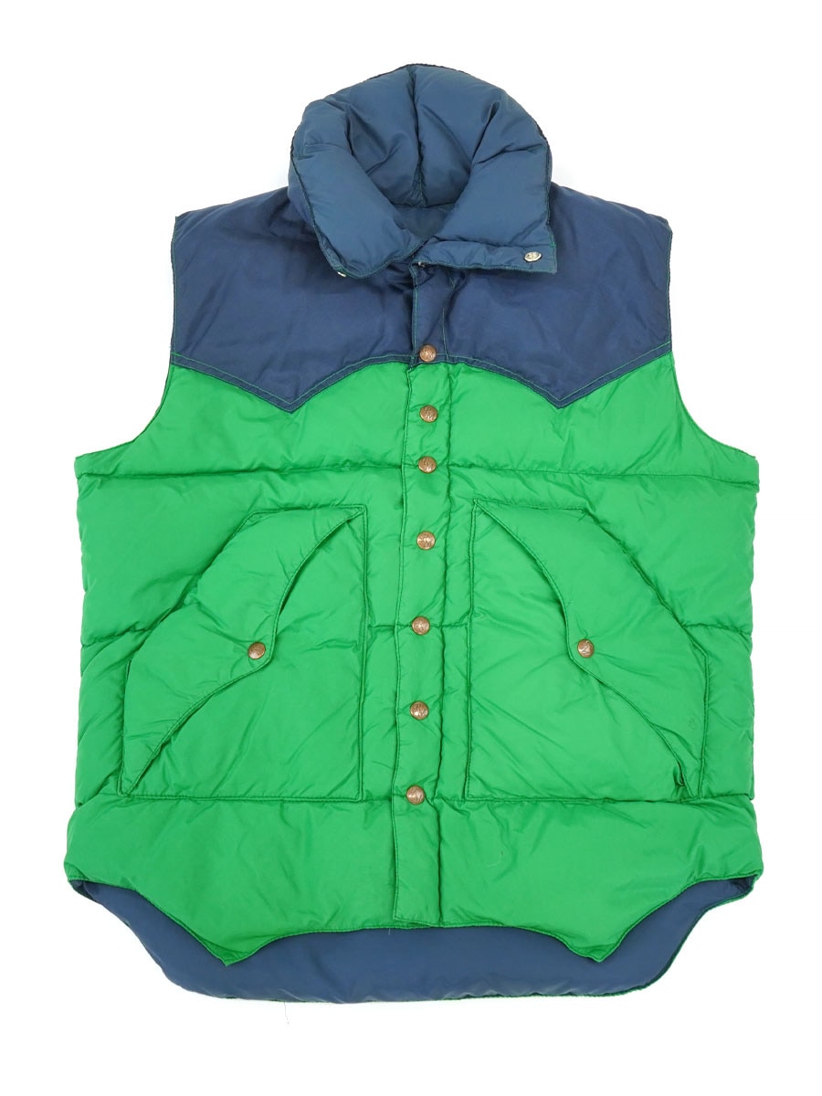 70's～ POWDERHORN DOWN VEST GREEN X NAVY (APPROX. MEDIUM) | すべて