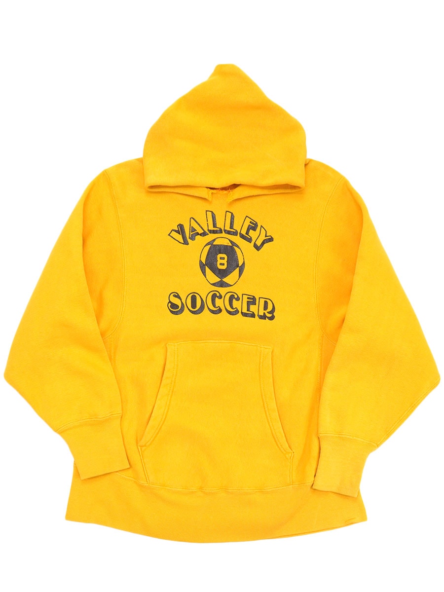 70'S CHAMPION REVERSE WEAVE HOODIE ''VALLEY SOCCER'' YELLOW (SIZE