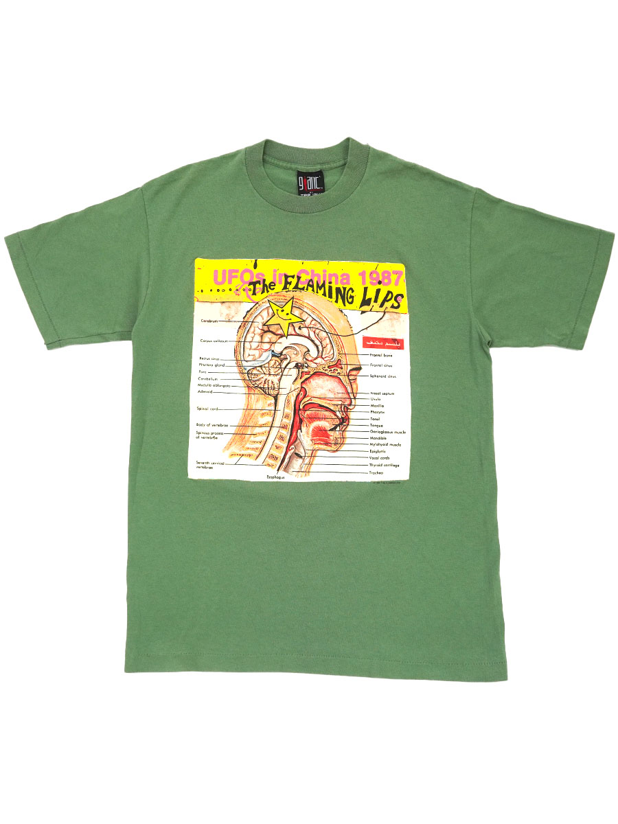 90'S GIANT THE FLAMING LIPS ''UFOS IN CHINA 1987'' T SHIRT (SIZE