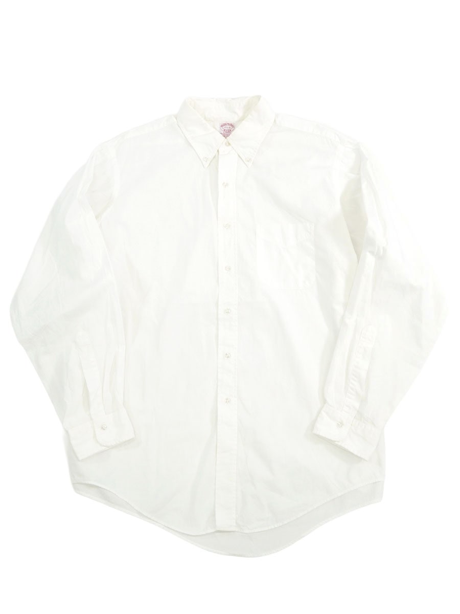 BROOKS BROTHERS B.D. SHIRT WHITE (SIZE.17 1/2) MADE IN USA