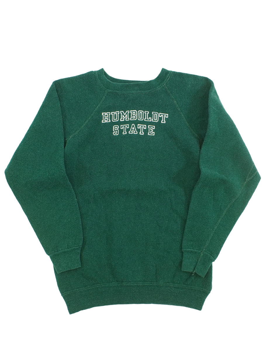 70'S CHAMPION ''HUMBOLDT STATE'' SWEAT SHIRT GREEN (SIZE.LARGE 14-16) BOYS