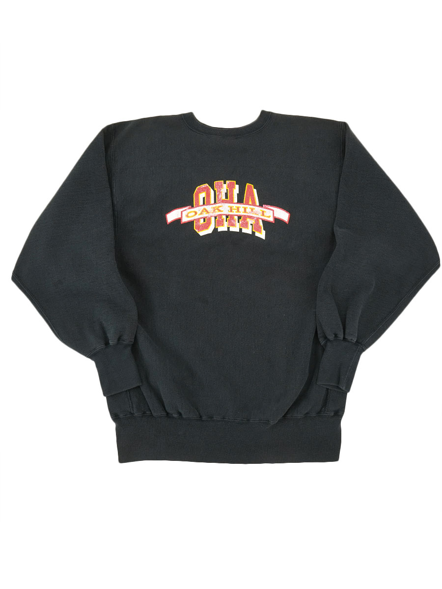 90'S CHAMPION REVERSE WEAVE ''OAK HILL'' BLACK (SIZE. XX LAREG) MADE IN USA