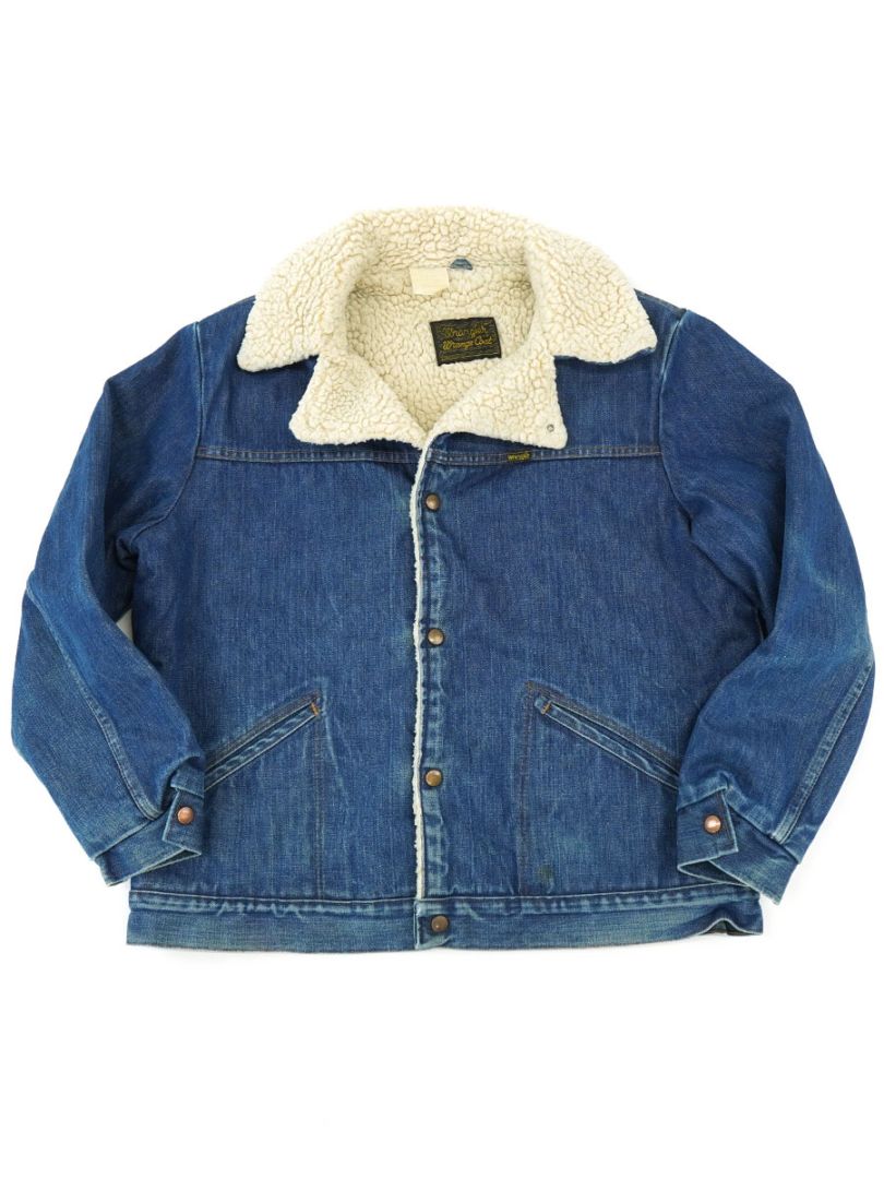 70'S WRANGLER DENIM BOA JACKET SHORT (APPROX.40)