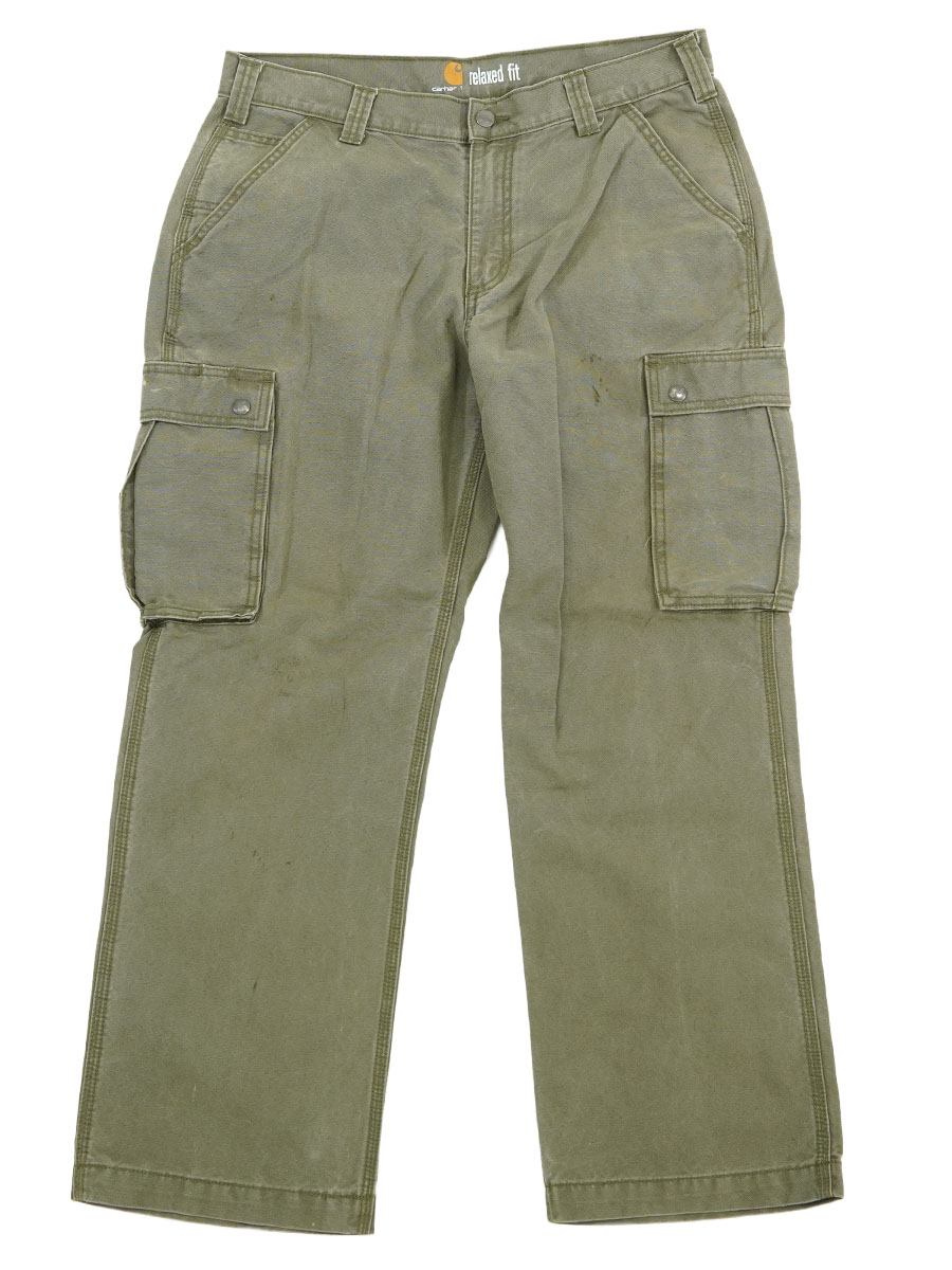 CARHARTT ''RELAXED FIT'' CARGO PANTS OLIVE (SIZE.W36 L30)