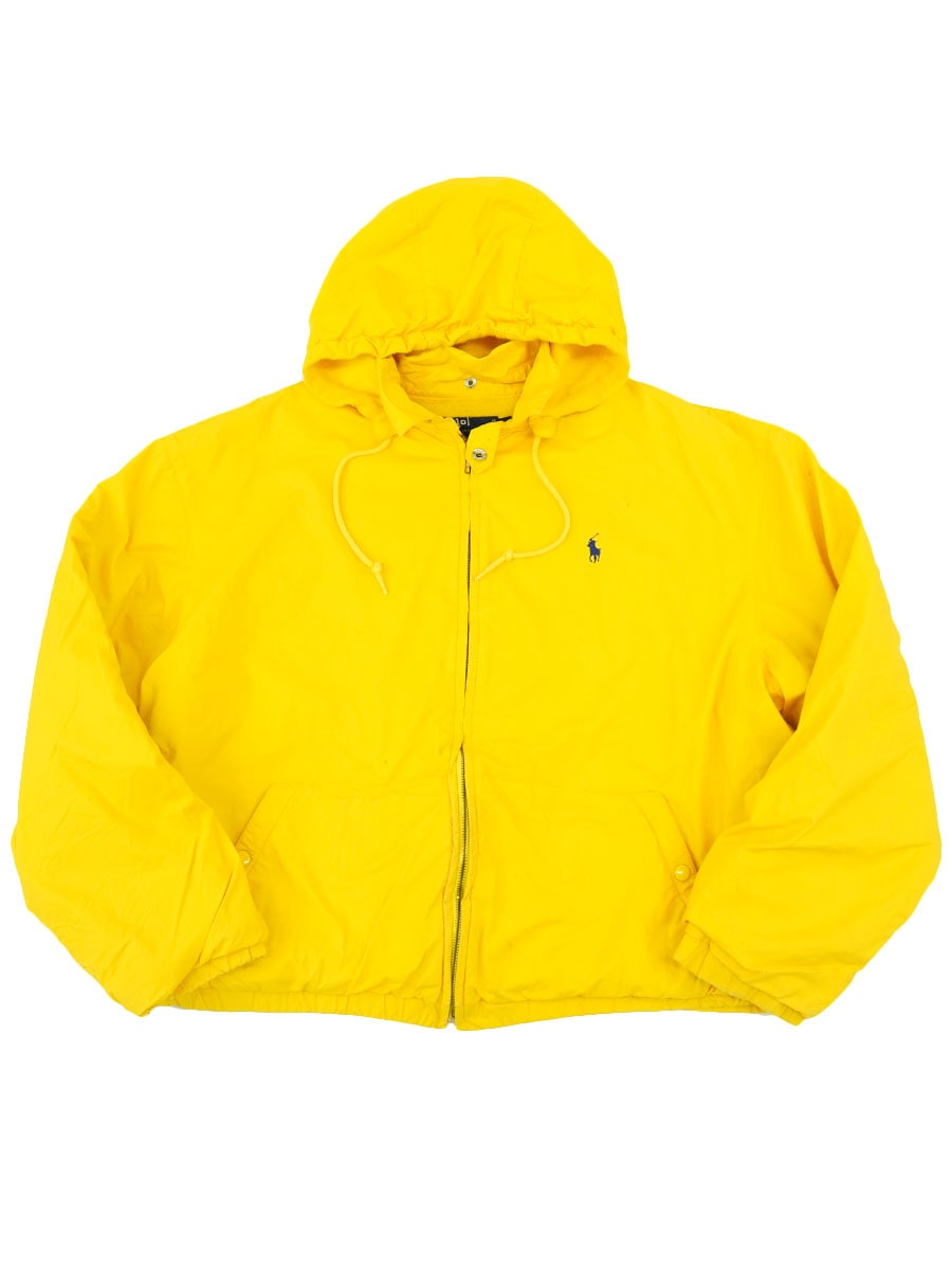 ラルフローレン コットンポプリン スウィングトップ イエロー 表記(XL) フード付き
