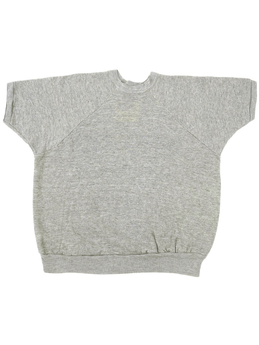 70'S～ SHORT SLEEV PLAIN SWEAT SHIRT GRAY (APPROX.LARGE)