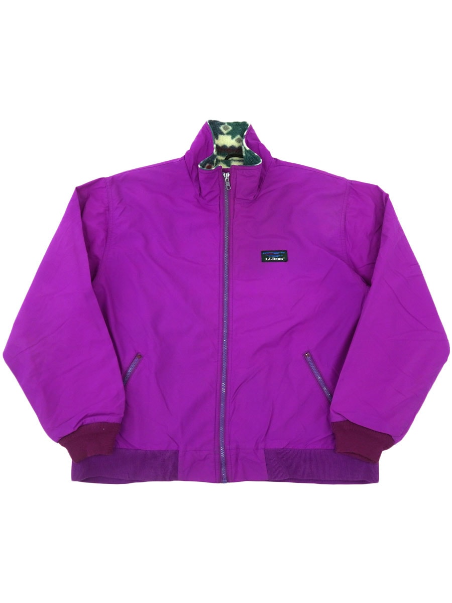 80'S L.L.BEAN WARM-UP JACKET PURPLE (APPROX.LARGE) MADE IN USA