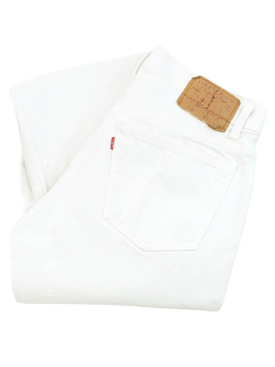 90'S LEVI'S 501 WHITE JEANS (SIZE.W31 L30) MADE IN USA