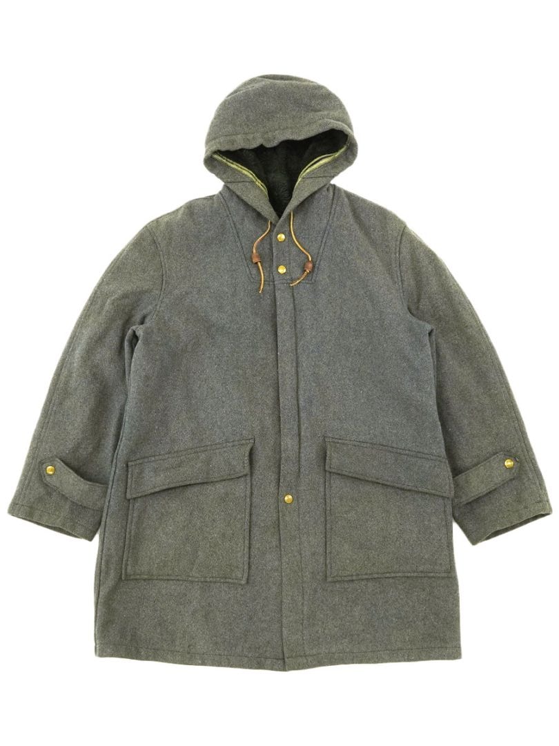 70'S SEARS OKBROOL SPORTSWEAR BOA LINING FULL ZIP WOOL COAT (SIZE.42)