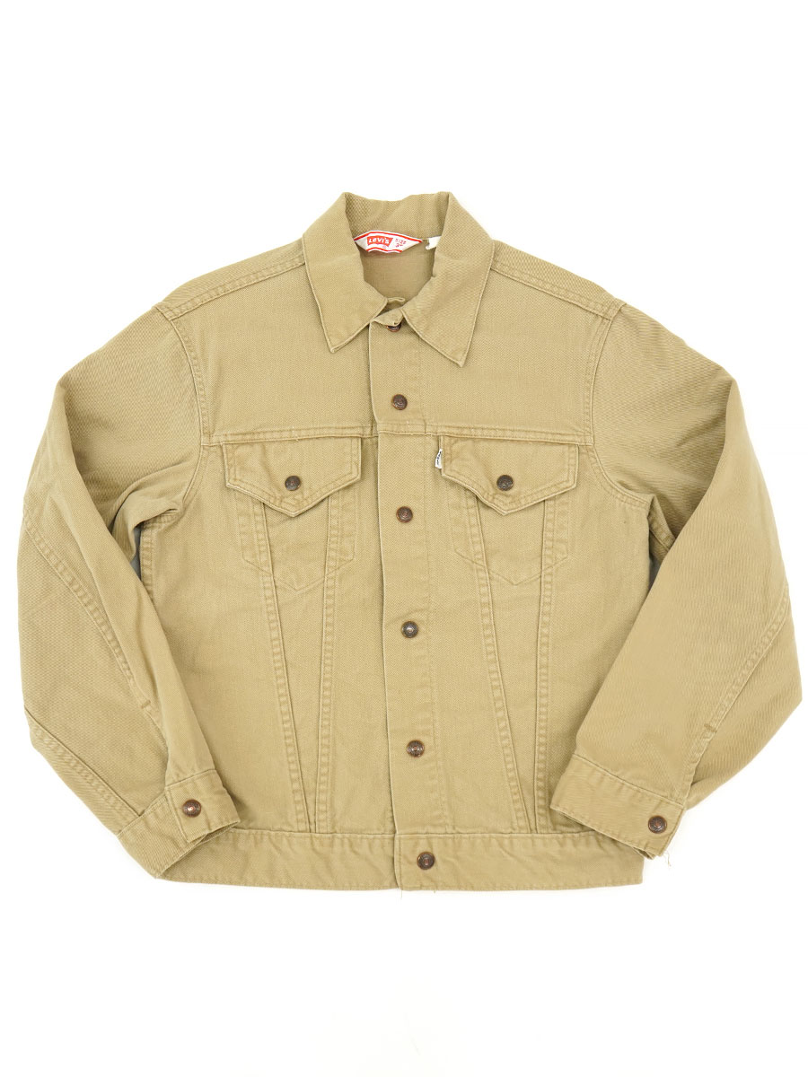 70'S LEVI'S 70505 BIG E COTTON TWILL JACKET BEIGE (SIZE. 38)