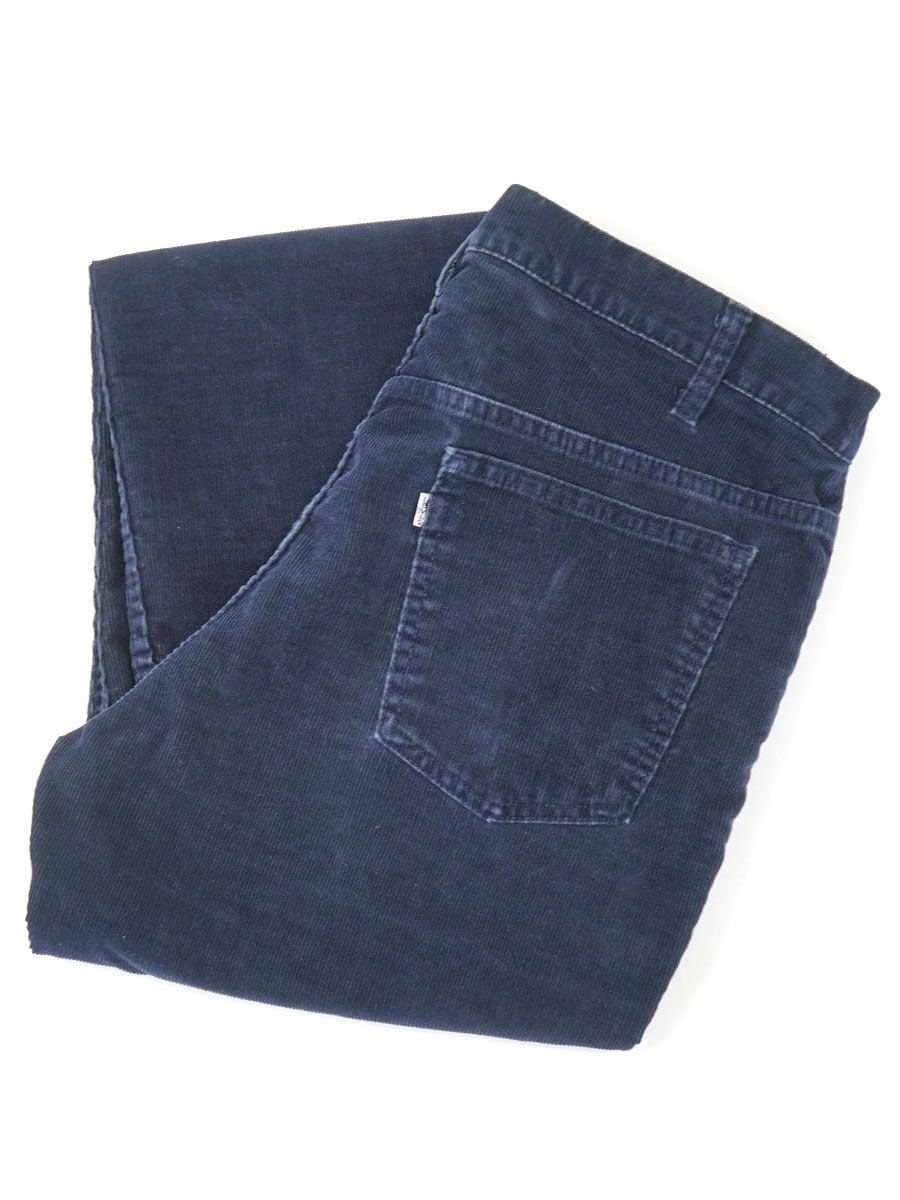 80'S LEVI'S 519 CORDUROY PANTS NAVY (APPROX. W37 L30)