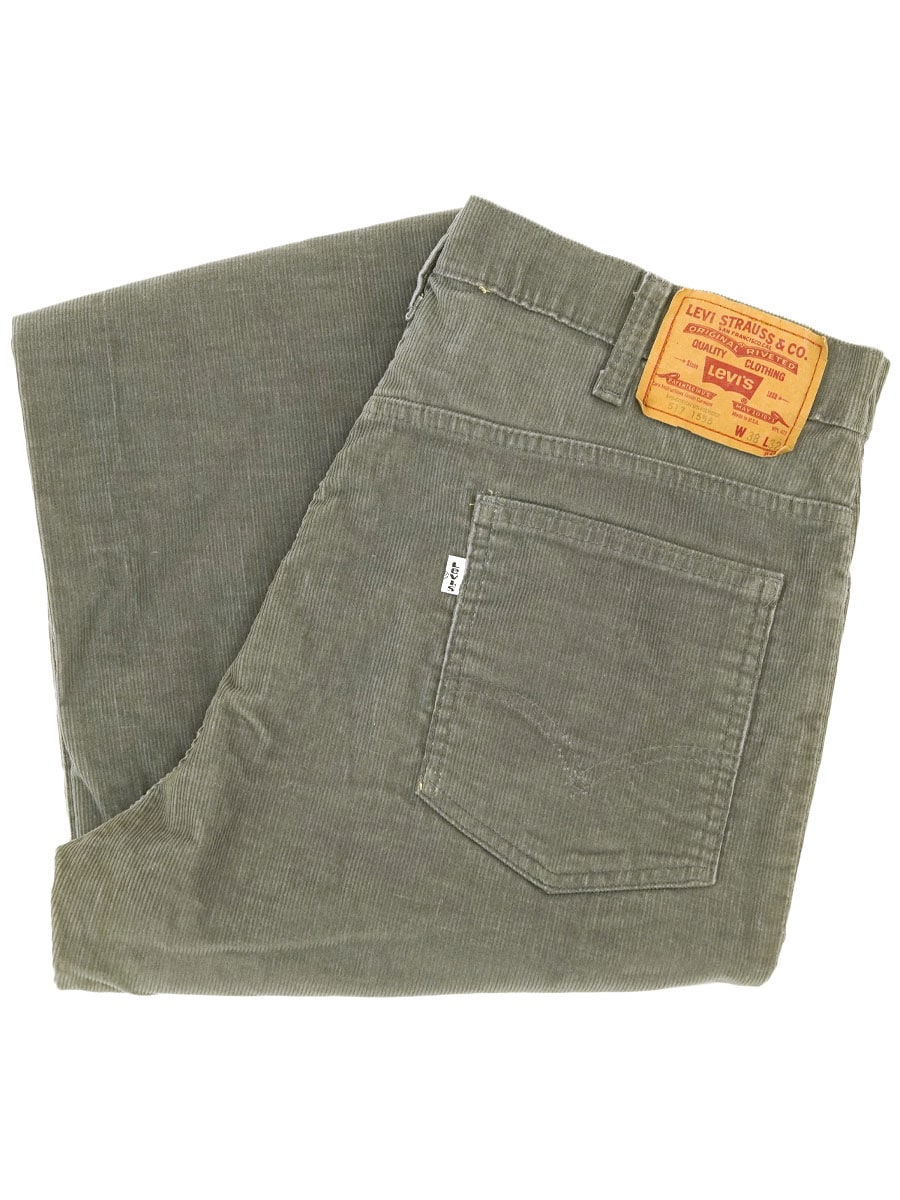 80'S LEVI'S 517-1555 CORDUROY PANTS GRAY (SIZE.W38 L32)
