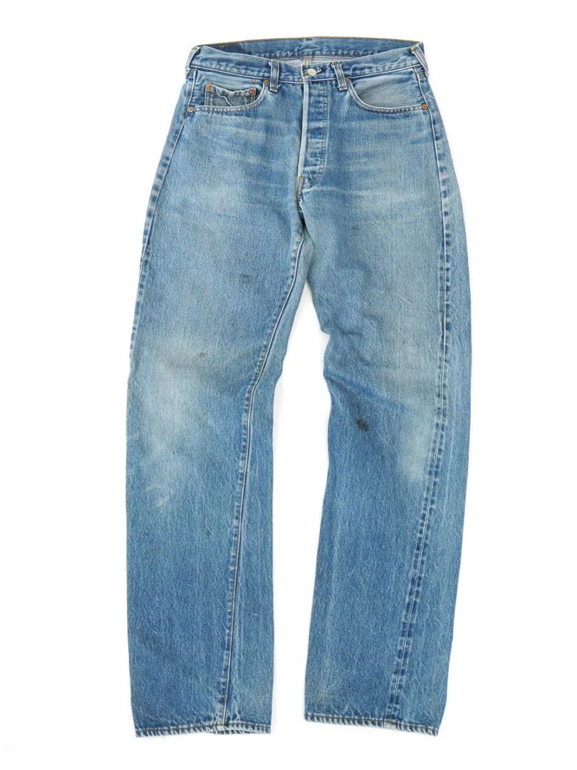 80's LEVI'S 1501 REDLINE BLUE JEANS (SIZE. W34 L38)