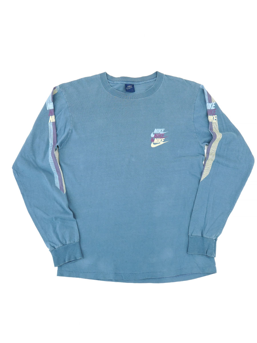 80'S NIKE SWOOSH LOGO LONG SLEEVE T SHIRT (SIZE. LARGE)