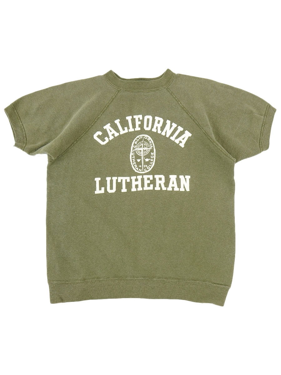 60'S～ ''CALIFORNIA LUTHERAN'' SHORT SLEEVE SWEAT SHIRT (APPROX. MEDIUM)