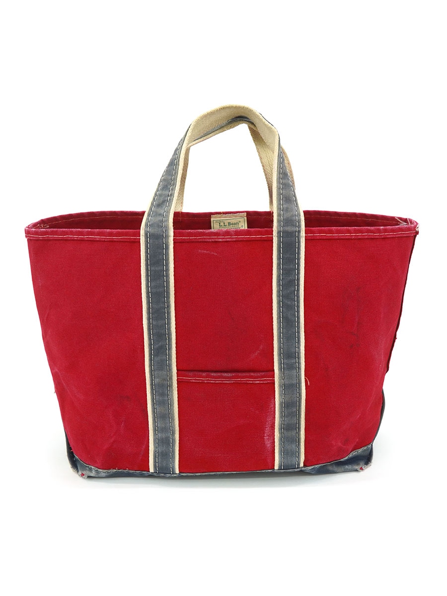80'S L.L.BEAN DELUXE BOAT AND TOTE RED/NAVY