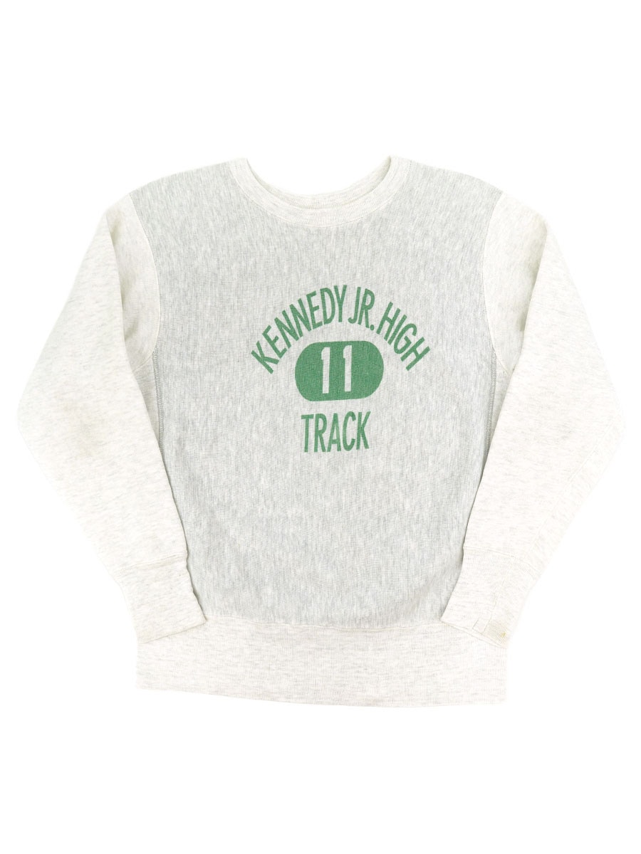 70'S CHAMPION REVERSE WEAVE ''KENNEDY JR.HIGH TRACK'' WATER PRINT (APPROX.MEDIUM) 2 TONE