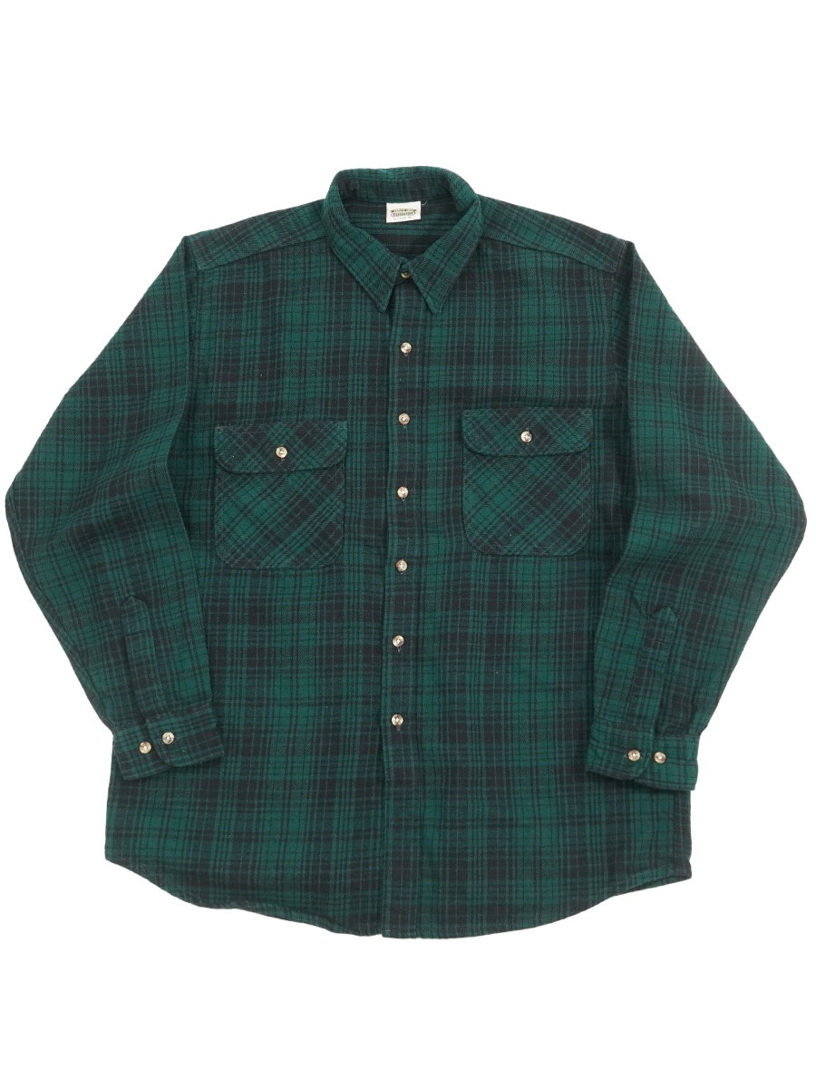 90'S FIVEBROTHER PLAID FLANNEL SHIRT (SIZE. TALLMAN X LARGE) 