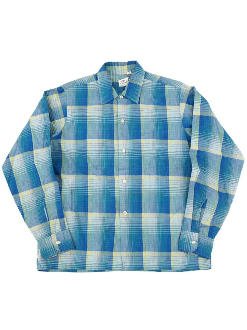 60'S KLIBROOKE PLAID 100% COTTON LONG SLEEV SHIRT (SIZE. MEDIUM)