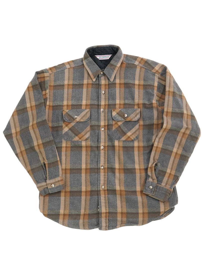 80'S～ FIELD&STREAM PLAID FLANNEL SHIRT (SIZE. X LARGE) MADE IN USA