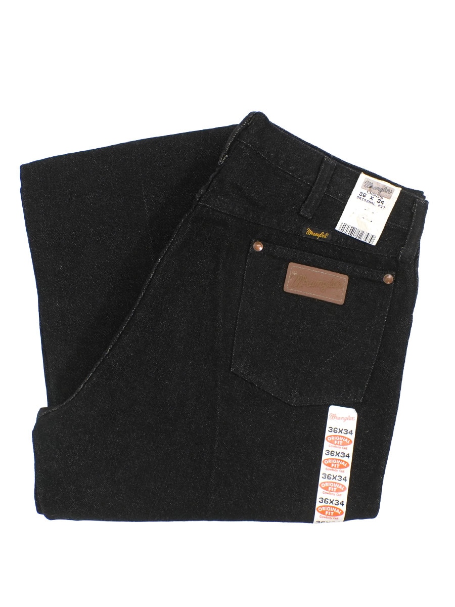 90'S WRANGLER 13MWZPB BLACK JEANS  (SIZE.W36 L34) MADE IN USA NOS