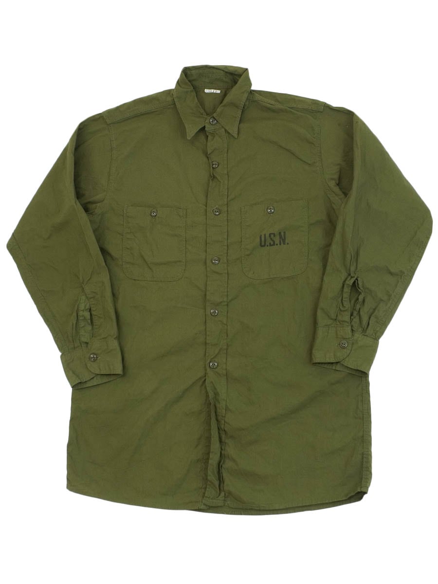 40'S U.S.NAVY N-3 UTILITY SHIRT (SIZE.15)
