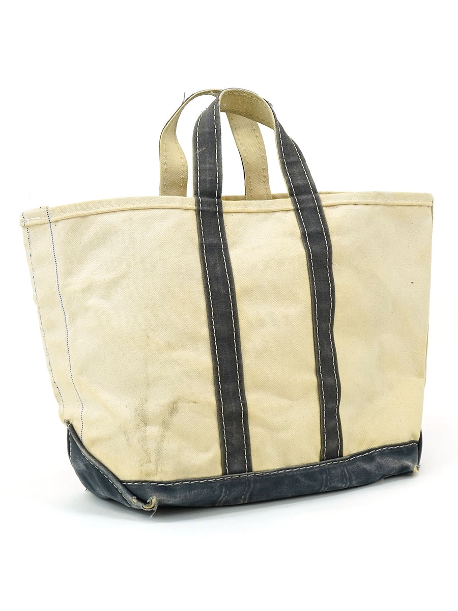 80'S L.L.BEAN BOAT AND TOTE NATURAL/NAVY