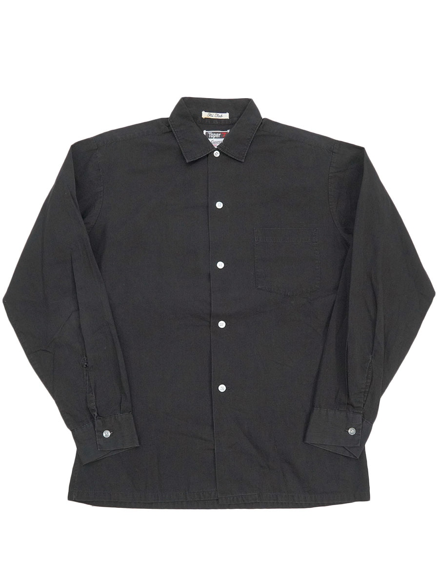 60'S～ CAMPUS COTTON SHIRT BLACK (SIZE.MEDIUM) | NEW ITEM