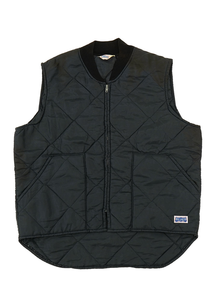 80'S BIG SMITH QUILTING VEST BLACK (APPROX.X LARGE) | NEW ITEM