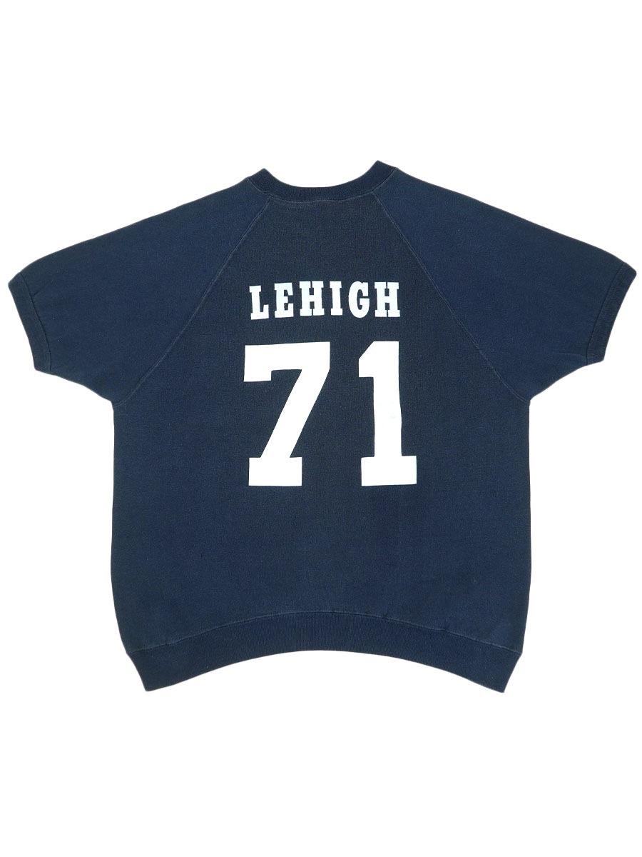 60'S BALFOUR SPORTSWEAR ''LEHIGH #71'' SHORT SLEEVE SWEAT SHIRT NAVY (SIZE.LARGE)