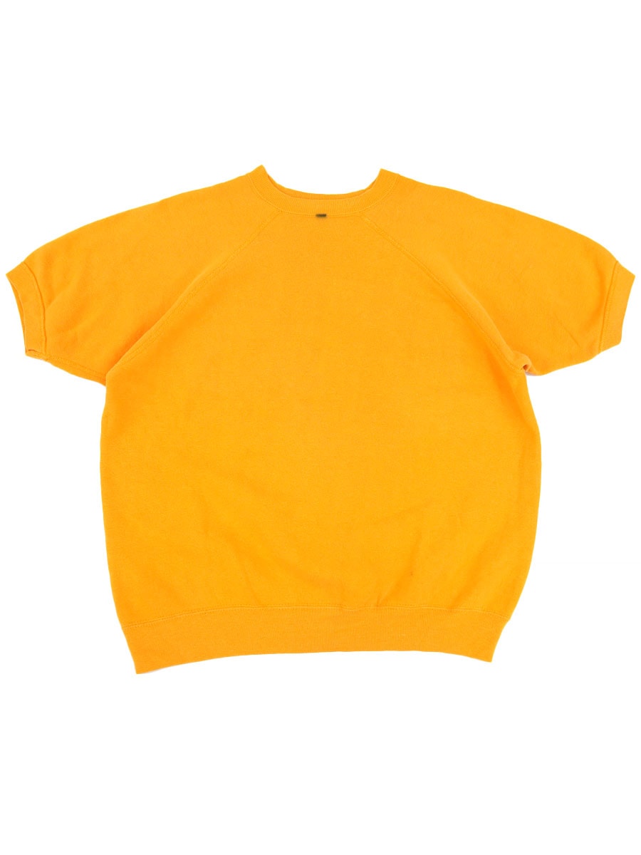 60'S～ UNKNOWN SHORT SLEEVE SWEAT SHIRT PlAIN ORANGE (APPROX