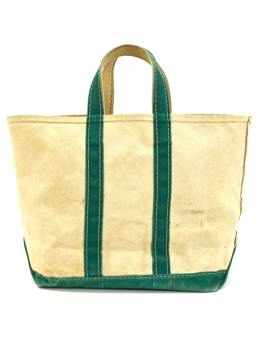 80'S L.L.BEAN BOAT AND TOTE NATURAL/GREEN